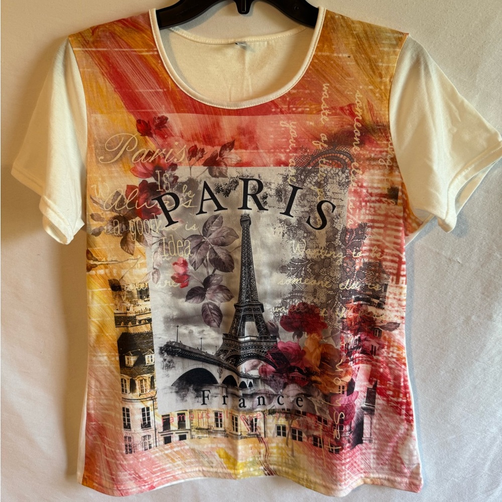 Paris Graphic T-Shirt with Eiffel Tower Design